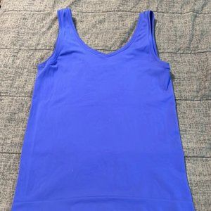 Blue sleeveless dress
